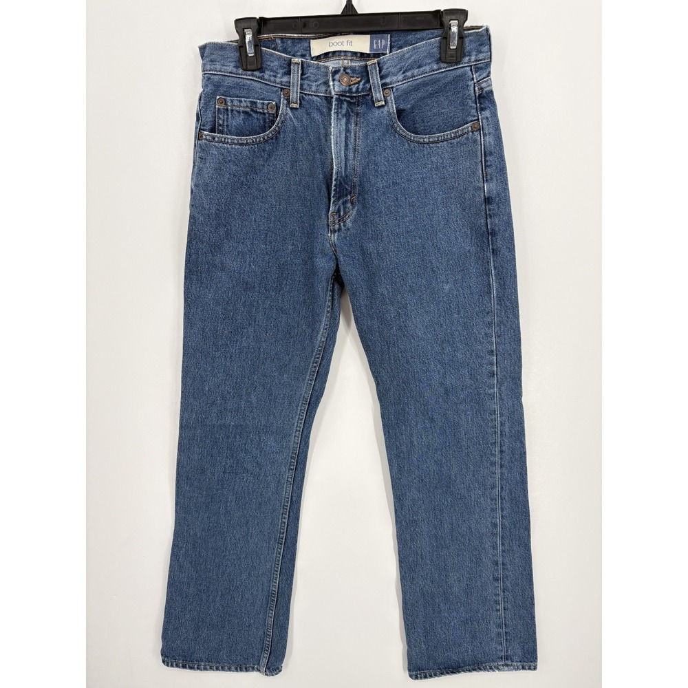 GAP Vintage Y2K Men's Boot Fit Medium Wash Blue Denim Jeans, 30x30, MADE IN USA!